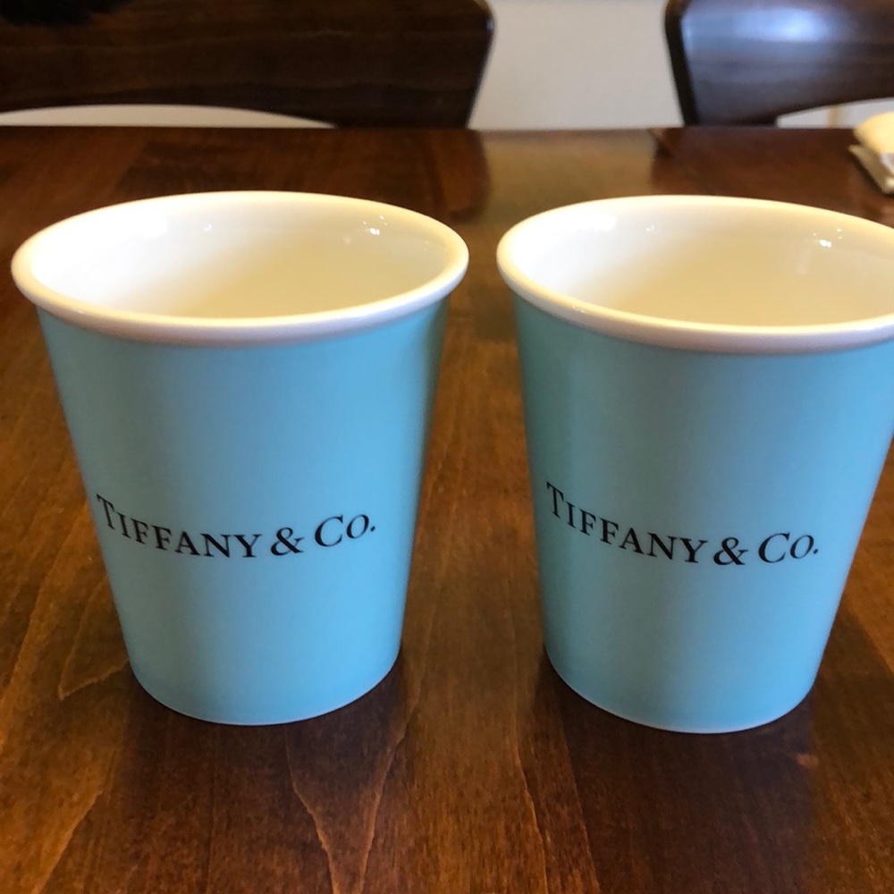 Set of 2 Tiffany coffee mugs. NWOT.